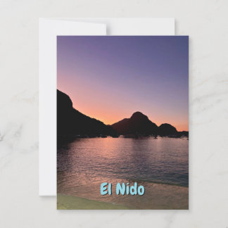 Cartão Postal Sunset em El Nido