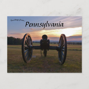 Cartão Postal Sunset em Gettysburg Pensilvânia EUA