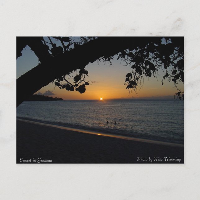 Cartão Postal Sunset em Granada (Frente)