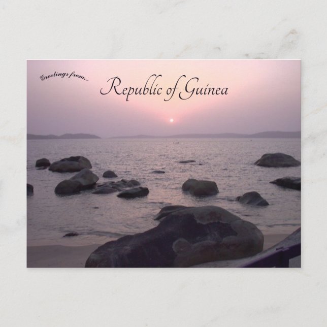 Cartão Postal Sunset em Iles de Los República da Guiné (Frente)