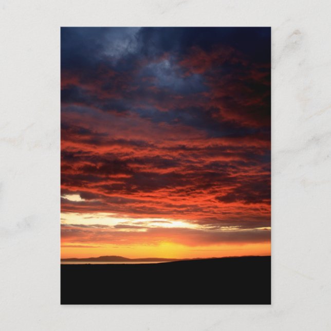 Cartão Postal Sunset em Islay, Escócia (Frente)