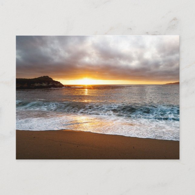 Cartão Postal Sunset em Monterey, Costa do Pacífico da Califórni (Frente)