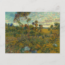 Cartão Postal Sunset em Montmajour por Vincent Van Gogh Cartão-p