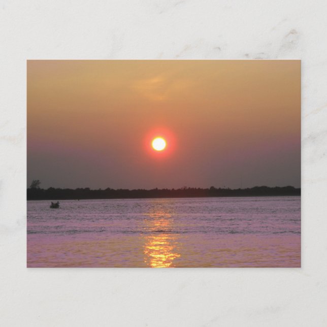 Cartão Postal Sunset em Nova Jersey (Frente)