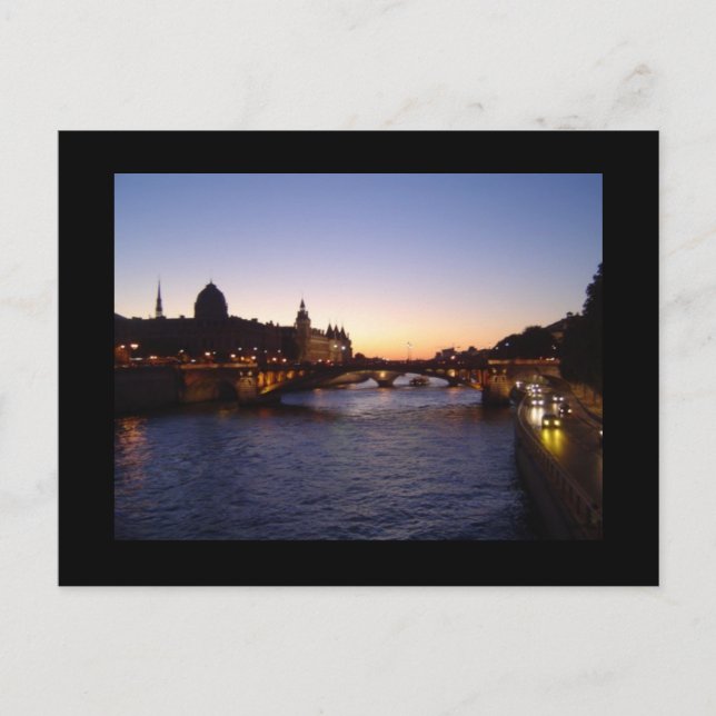 Cartão Postal Sunset em Paris (Frente)