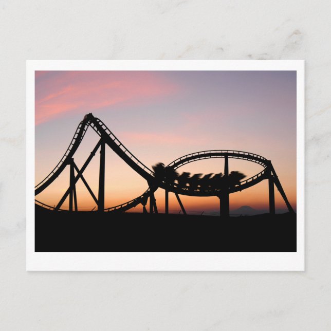 Cartão Postal Sunset em Seis Sinalizadores Magic Mountain (Frente)