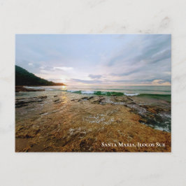 Cartão Postal Sunset em Suso Beach Papais noeis Maria, Ilocos Su