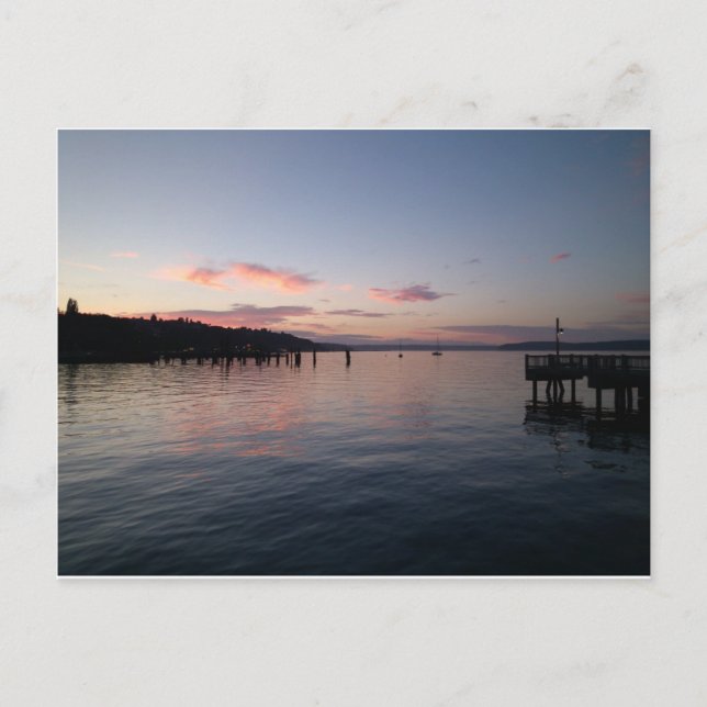 Cartão Postal Sunset em Tacoma (Frente)