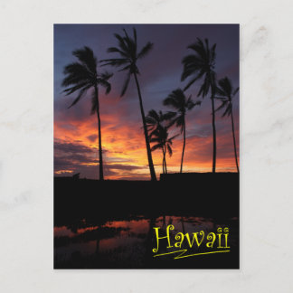 Cartão Postal Sunset Havaiano no Local de Refúgio
