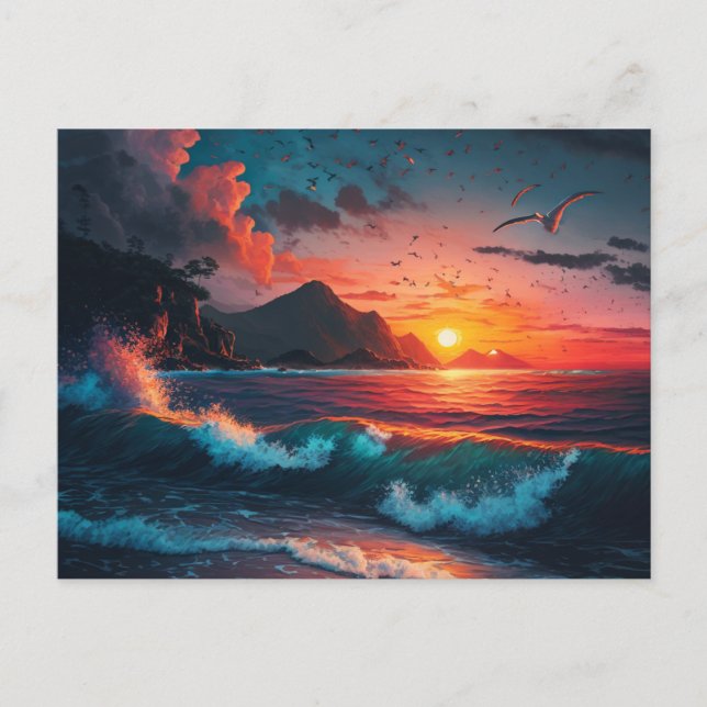 CARTÃO POSTAL SUNSET ISLAND #1 (Frente)