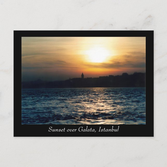Cartão postal Sunset Istambul (Frente)