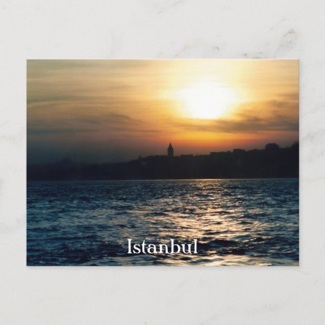Cartão postal Sunset Istambul (Frente)