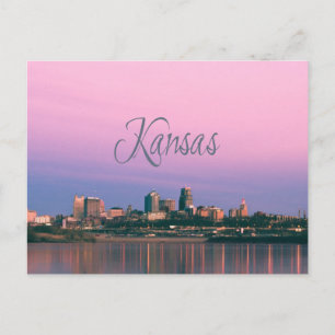 Cartão Postal Sunset Linha do Céu da Cidade do Kansas