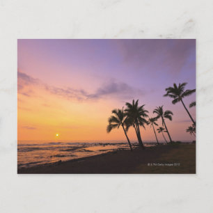 Cartão Postal Sunset na Baía de Kahaluu em Kona, Havaí 2