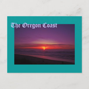 Cartão Postal Sunset na Costa do Oregon