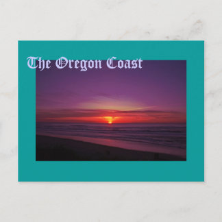 Cartão Postal Sunset na Costa do Oregon