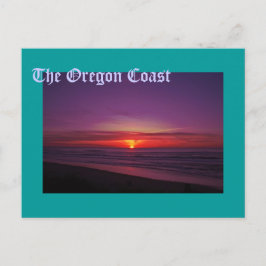 Cartão Postal Sunset na Costa do Oregon