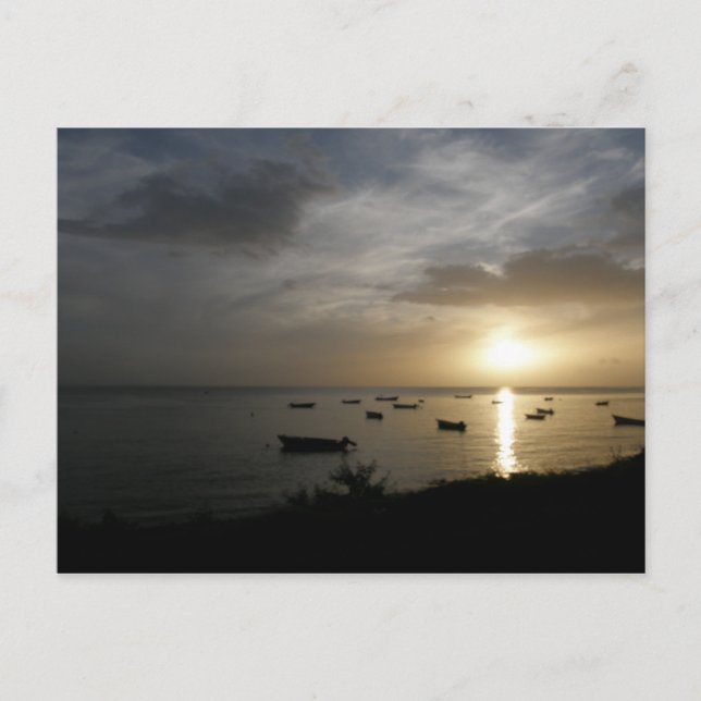 Cartão Postal Sunset na Domínica (Frente)