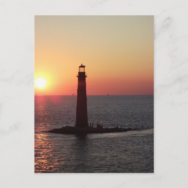 Cartão Postal Sunset na Ilha Daughin (Frente)