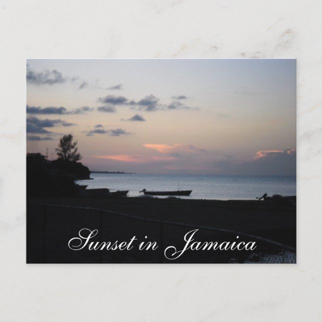 Cartão Postal Sunset na Jamaica (Frente)