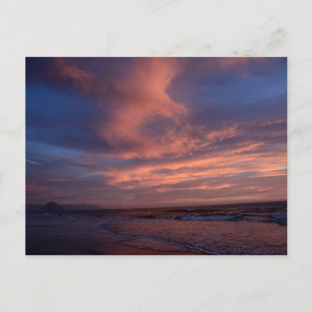 Cartão Postal Sunset na Morro Strand (Frente)