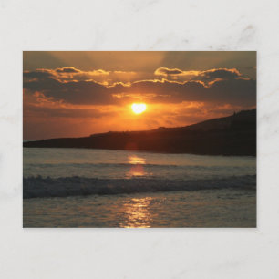 Cartão Postal Sunset na Praia da Luz, Algarve, Portugal