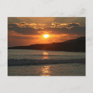 Cartão Postal Sunset na Praia da Luz, Algarve, Portugal