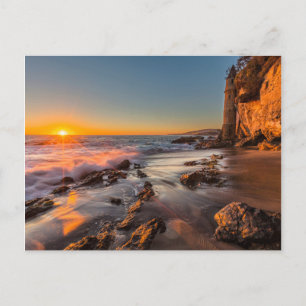 Cartão Postal Sunset na praia de Victoria