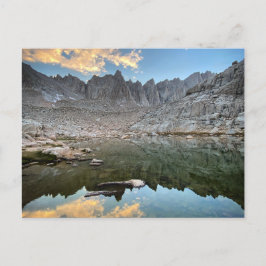 Cartão Postal Sunset no acampamento de trilha, Monte Whitney Tra