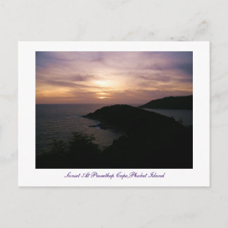 Cartão Postal Sunset No Cabo Promthep, Ilha Phuket