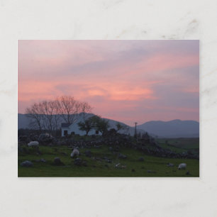 Cartão Postal Sunset No Connemara County Galway Ireland No I