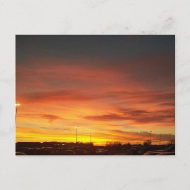 Cartão Postal Sunset no Kansas (Frente)