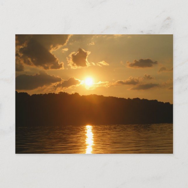 Cartão Postal Sunset no lago (Frente)