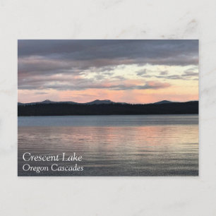 Cartão Postal Sunset no Lago Crescent, Oregon