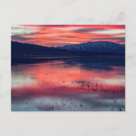 Cartão Postal Sunset no lago de Utah
