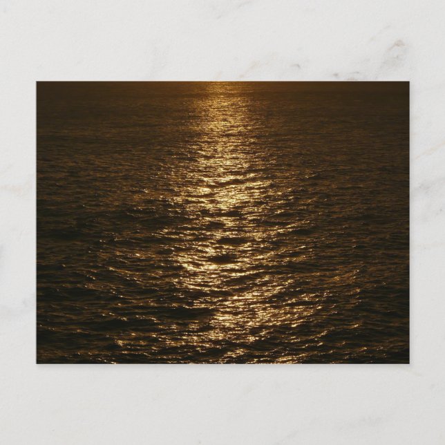 Cartão Postal Sunset no Oceano Abstrato de Água Fotografia (Frente)