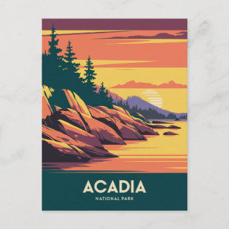 Cartão Postal Sunset no Parque Nacional de Acadia