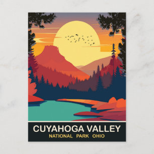 Cartão Postal Sunset no Vale de Cuyahoga, Ohio, Viagem