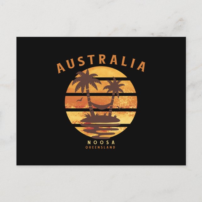 Cartão Postal Sunset Noosa Queensland, costa Dourada (Frente)