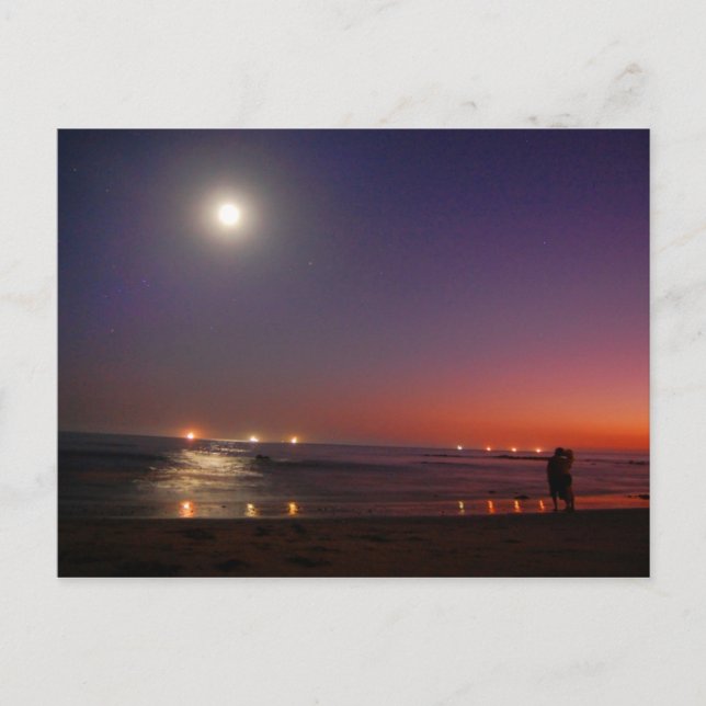 Cartão postal Sunset Ocean Kiss (Frente)