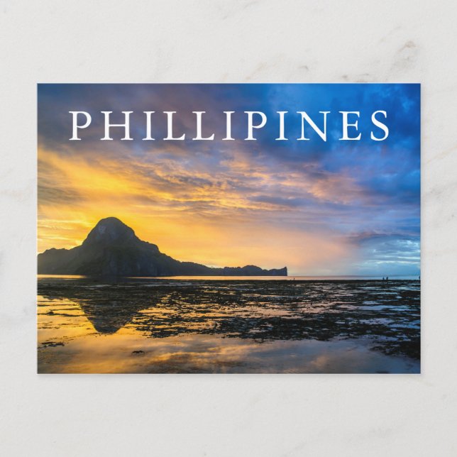 Cartão Postal Sunset Of Bay Of El Nido (Frente)