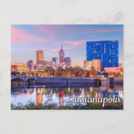 Cartão Postal Sunset Over Indianapolis, Indiana, EUA