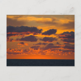 Cartão Postal Sunset Over Lake Michigan, Ludington, Michigan
