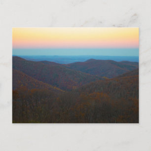 Cartão Postal Sunset Over Shenandoah National Park, Virginia