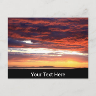 Cartão Postal Sunset personalizável em Islay, Escócia