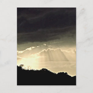 Cartão Postal Sunset Preto e Branco