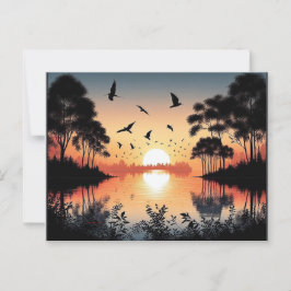 Cartão Postal Sunset Serenity
