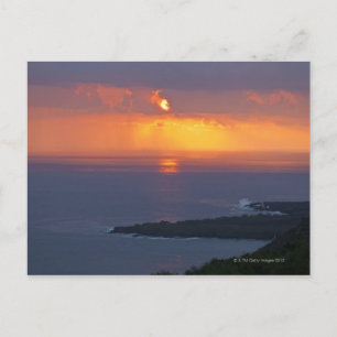 Cartão Postal Sunset sobre a Baía de Kealakekua, Kona do Sul