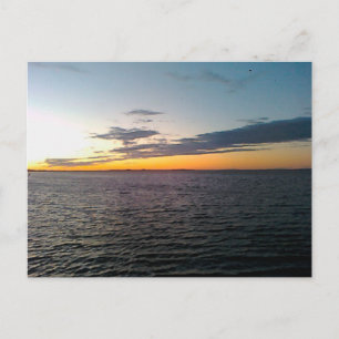 Cartão Postal Sunset Sobre Água