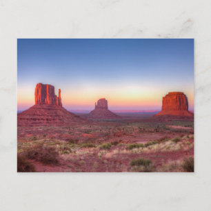 Cartão Postal Sunset Sobre Arizona do Vale do Monumento